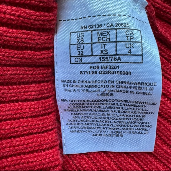 Guess Red Hot Knit Sweater Norah Open Stitch Short Sleeve Boat neck XS NWT - Picture 7 of 7